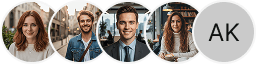 Multiple investor profile avatars on Vasque Investange trading review block
